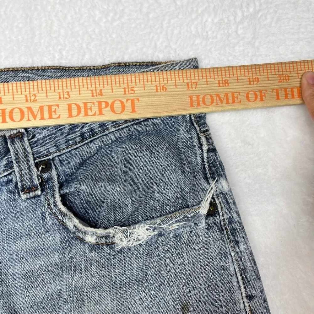 Levi's 559 Loose Fit Straight Jeans Mens Blue Denim Distressed Classic - 34X32.5